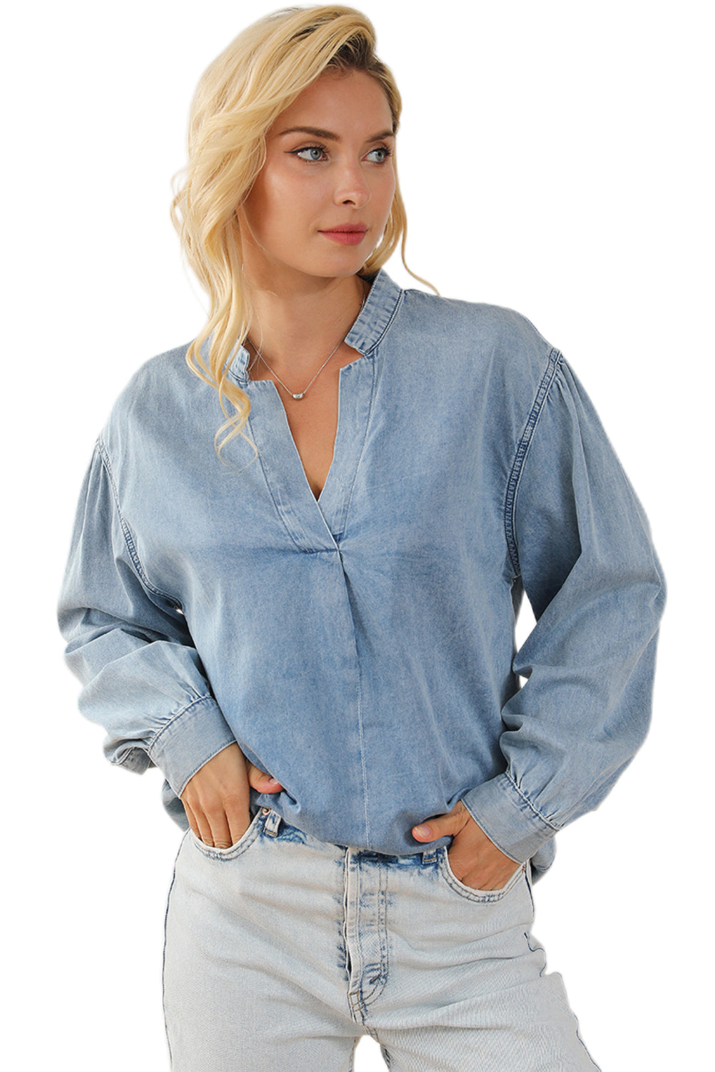 Stylish Single-Breasted Blouses with Ruffled Lapel