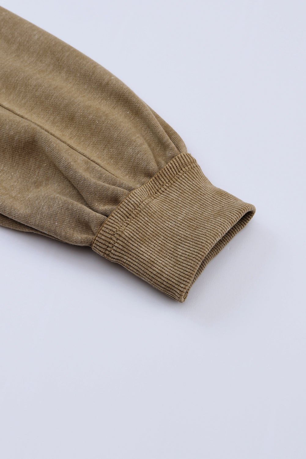Khaki Twist Back Exposed Seam Oversized Pullover Sweatshirt
