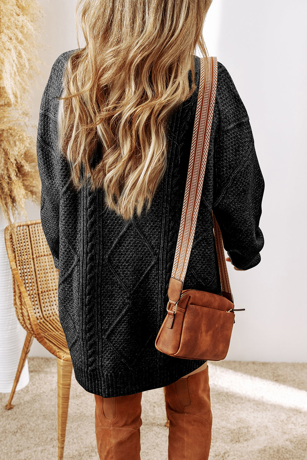 black knit dress