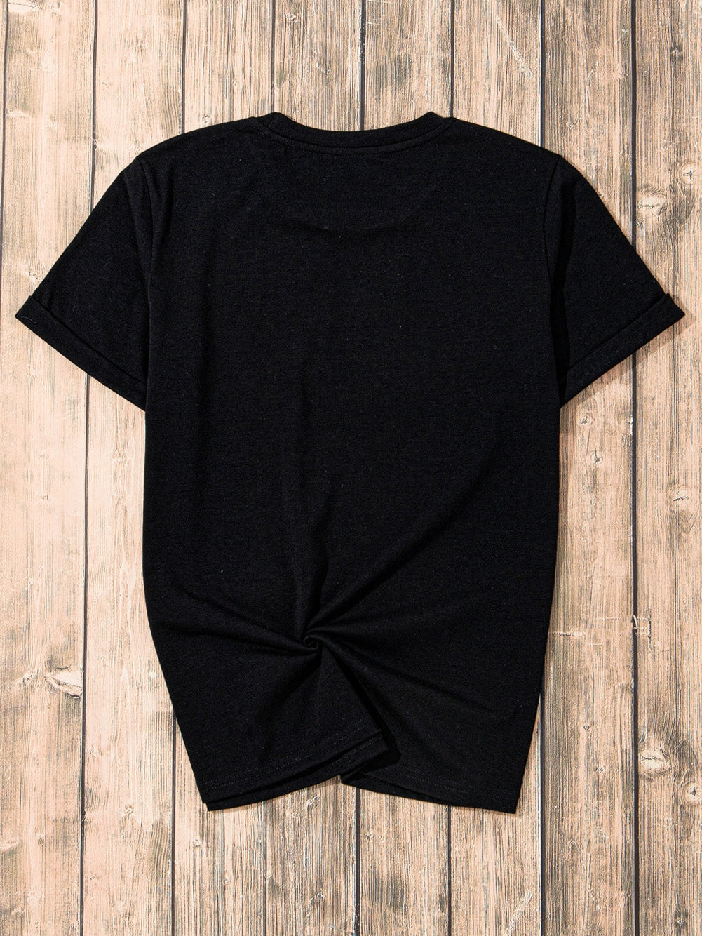 Glamorous Black Rhinestone Western Steer Head Graphic Tee