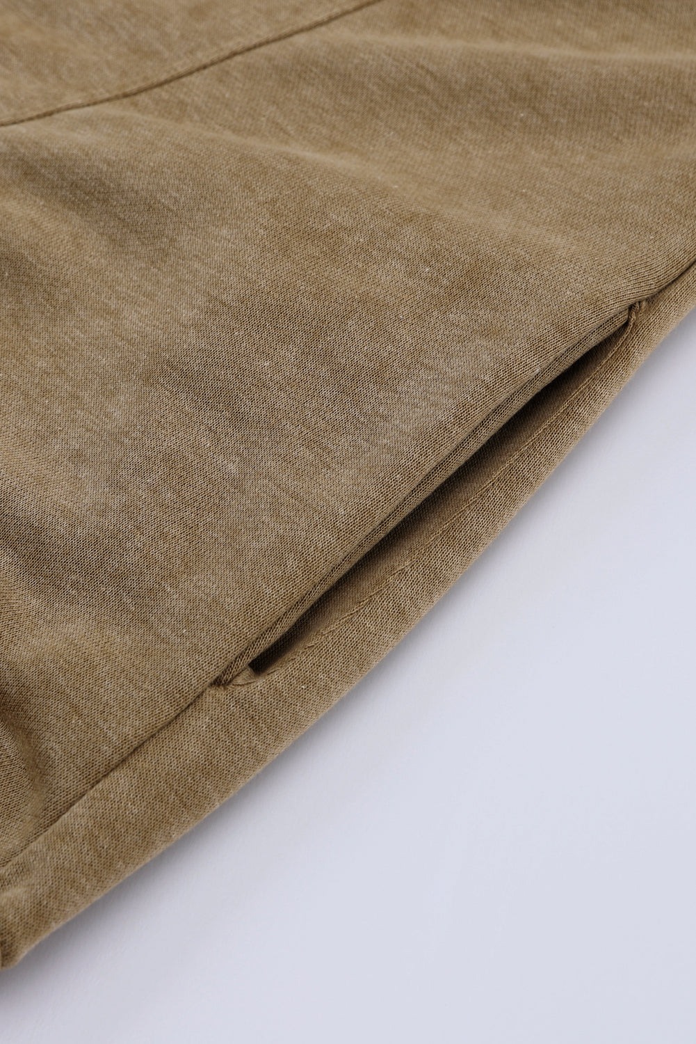 Khaki Twist Back Exposed Seam Oversized Pullover Sweatshirt
