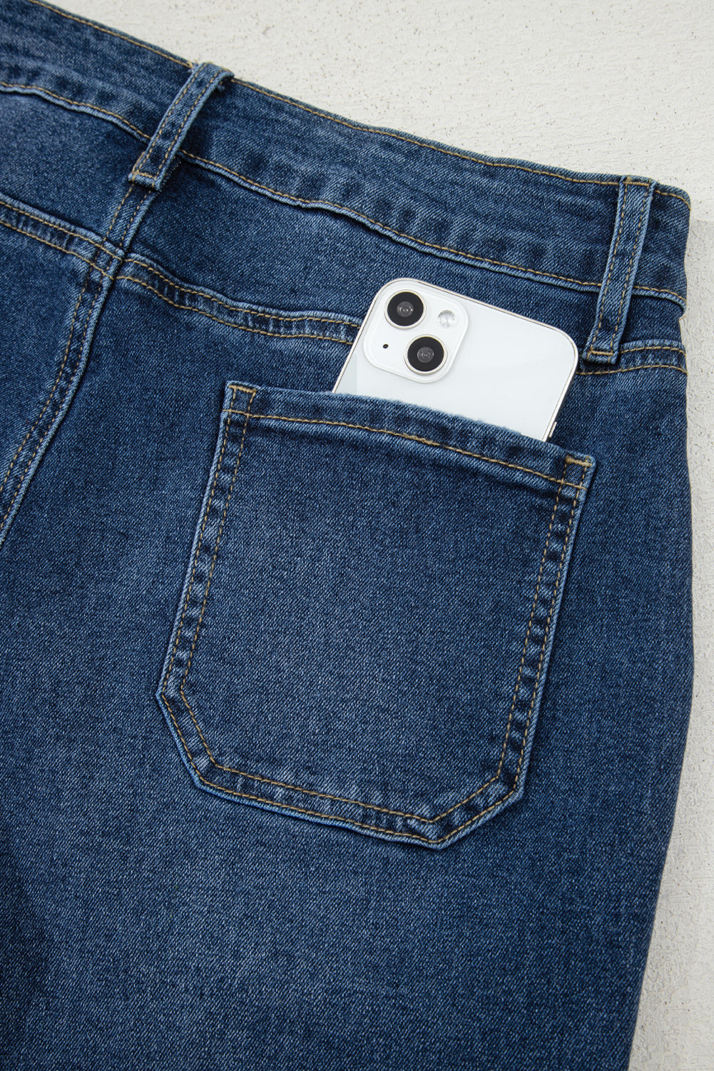 blue wide leg jeans