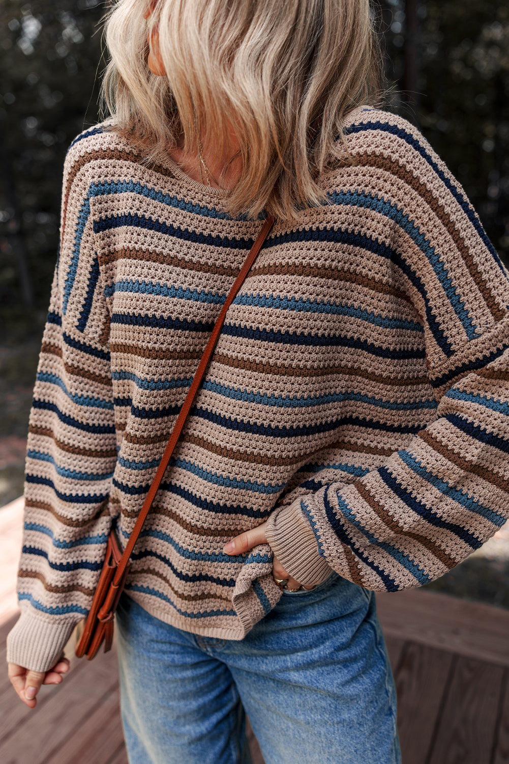 striped knitted sweater