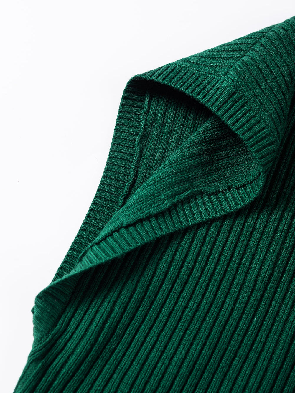 Jungle Green Plus Size Mock Neck Chest Pocket Short Sleeve Sweater