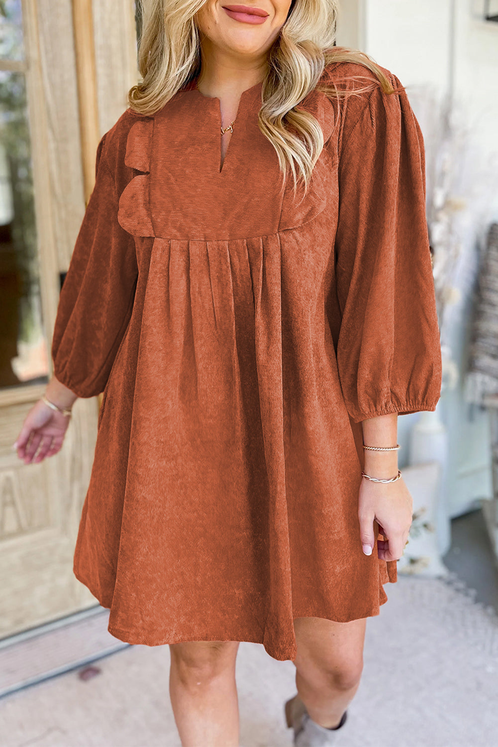 corduroy mini dress