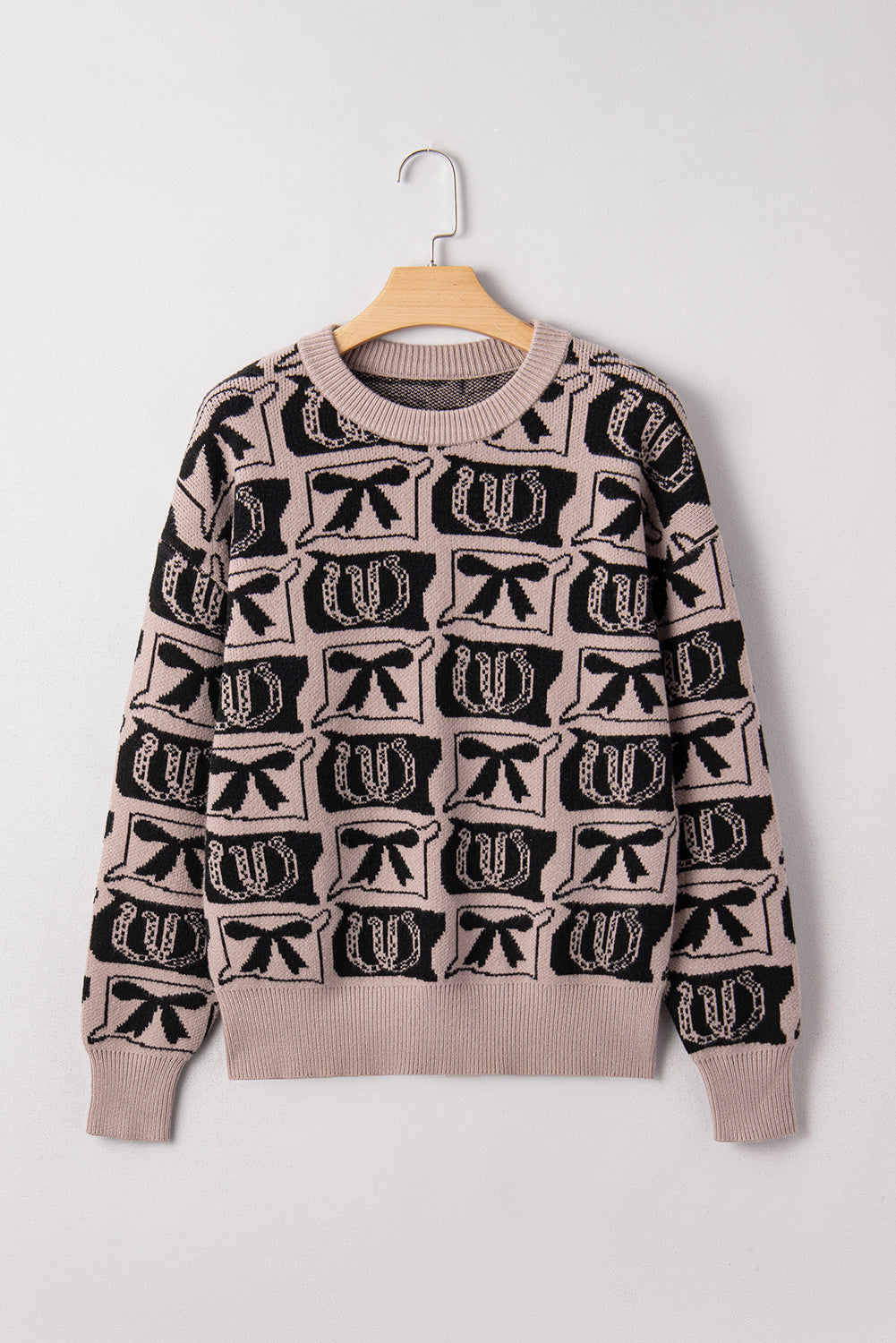western print sweater