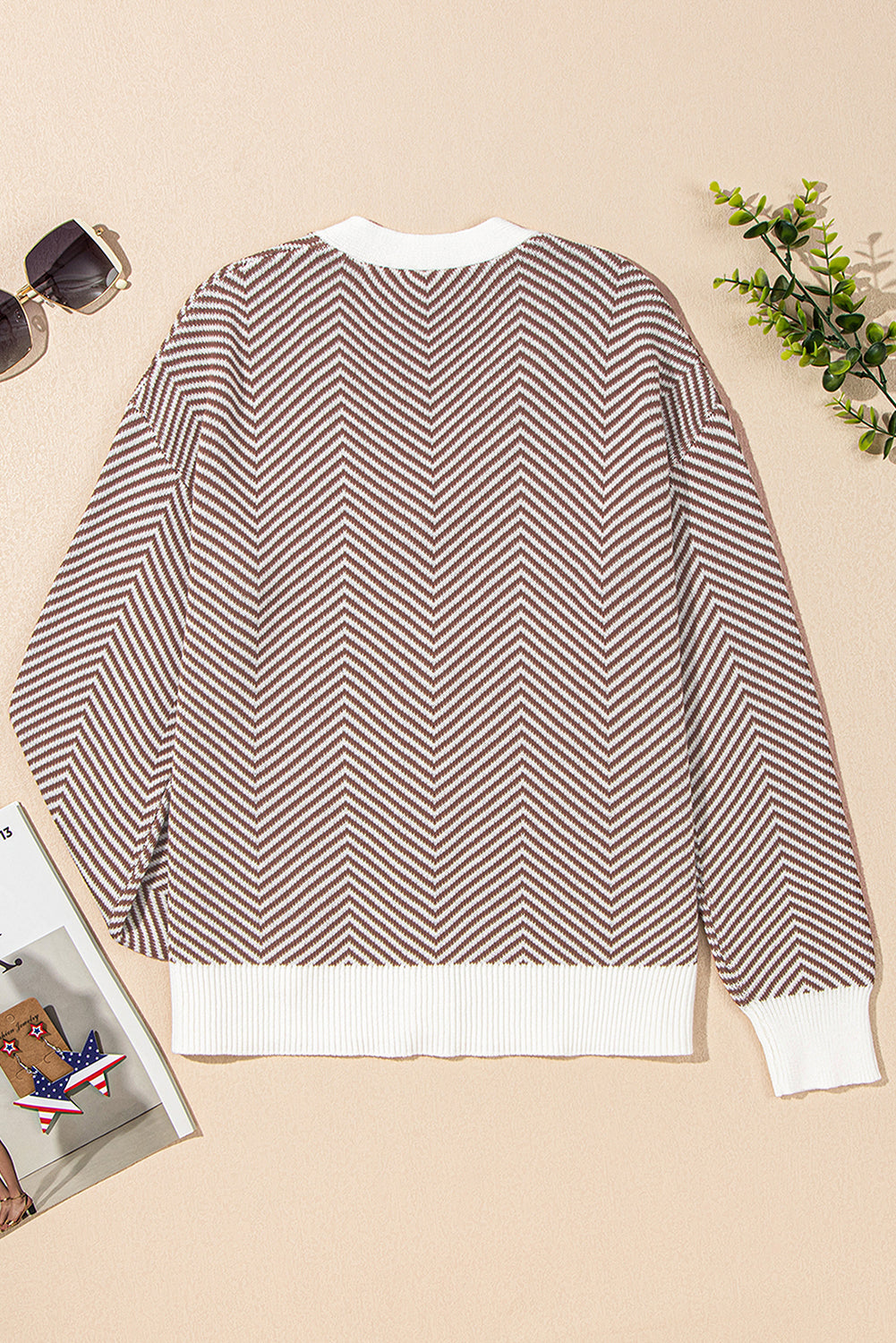 herringbone cardigan