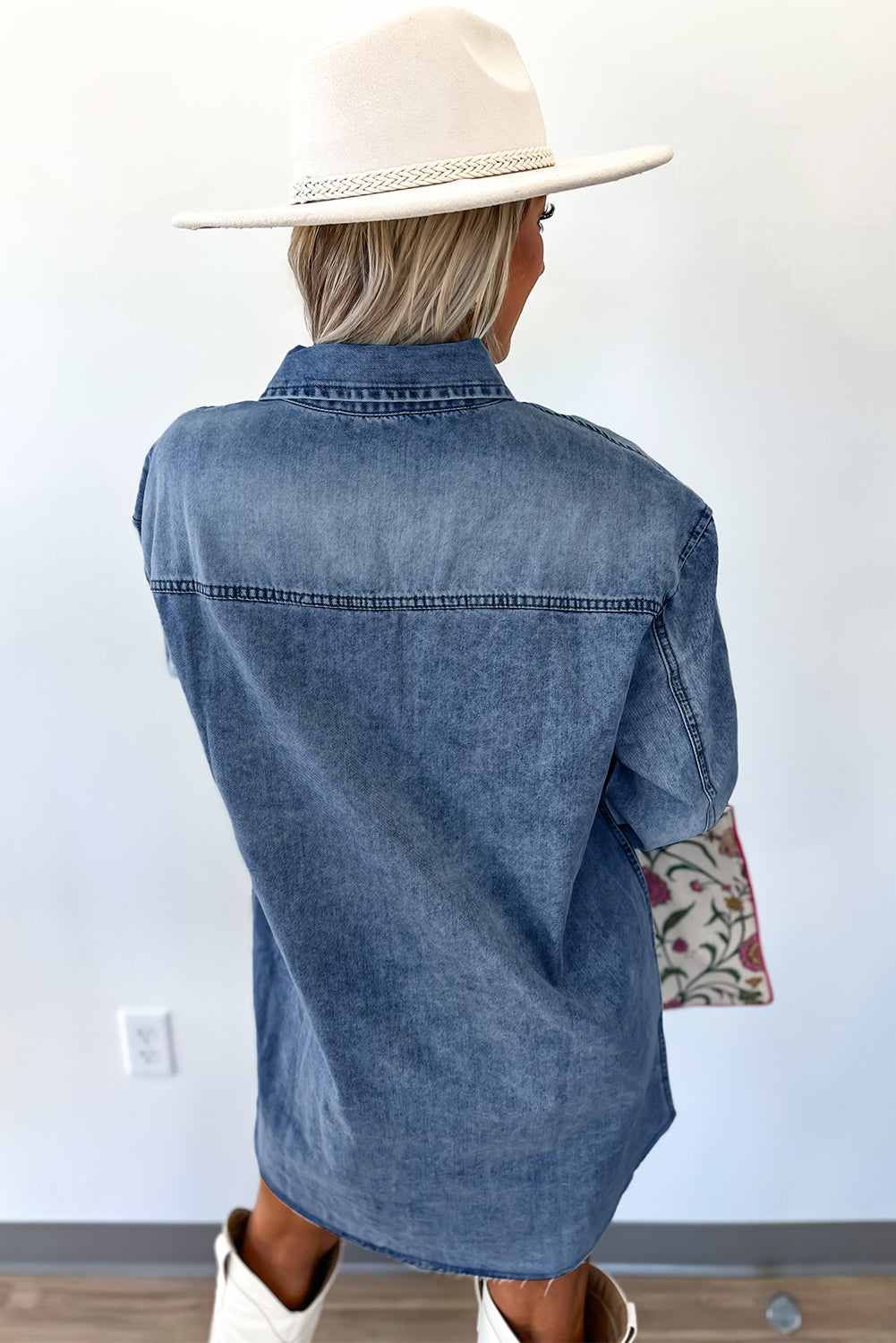 blue denim dress