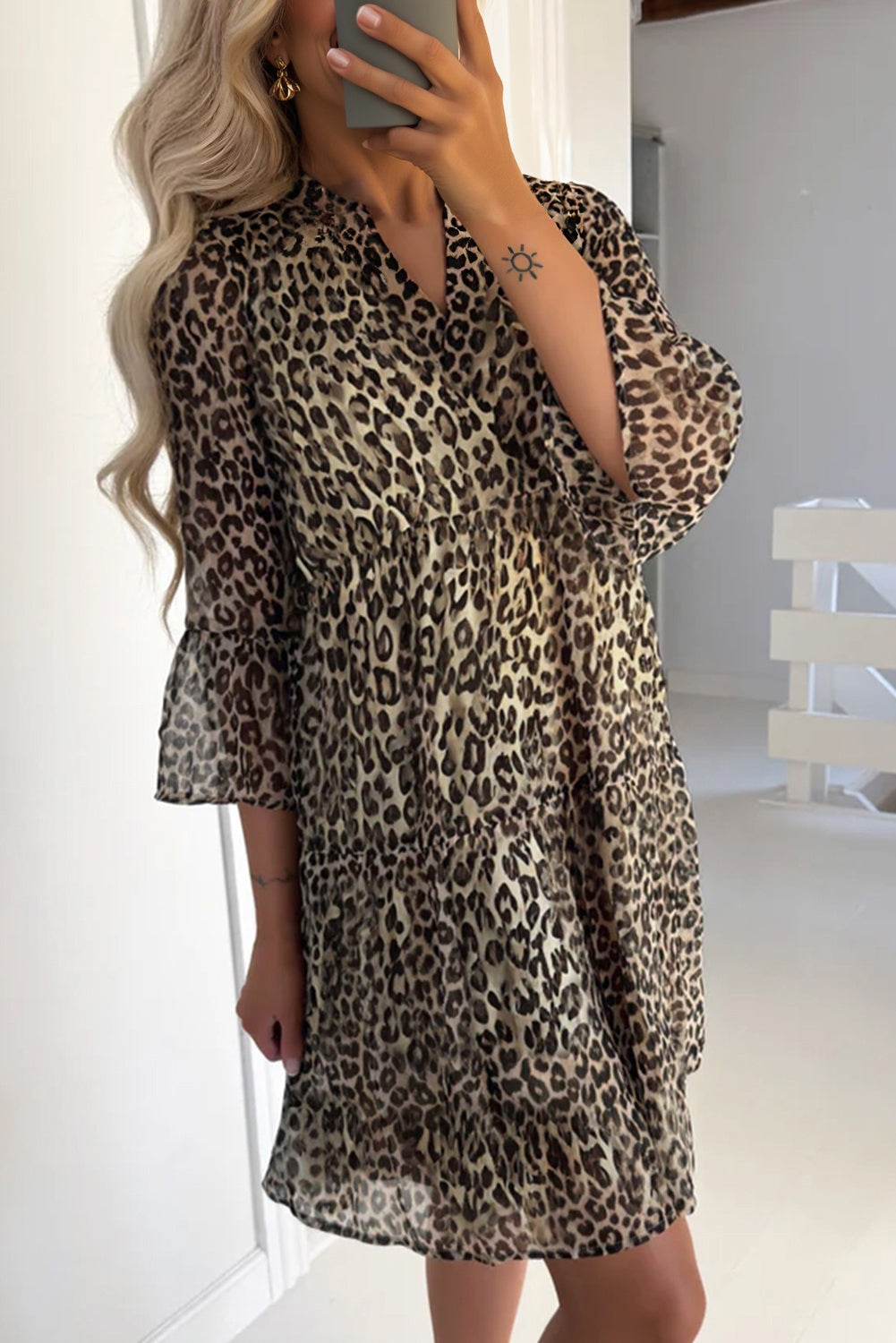leopard swing dress