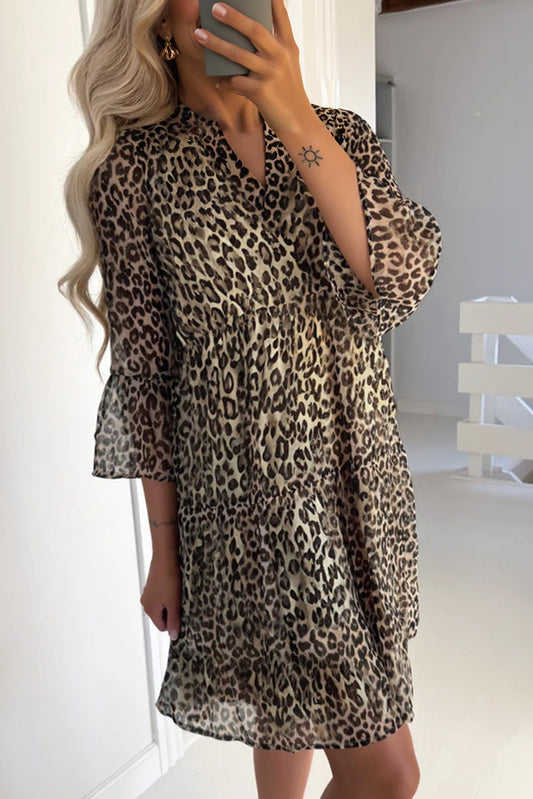 leopard swing dress