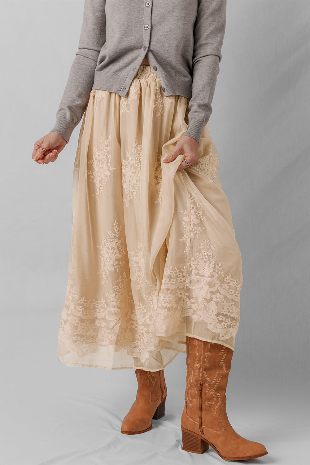 lace mesh skirt