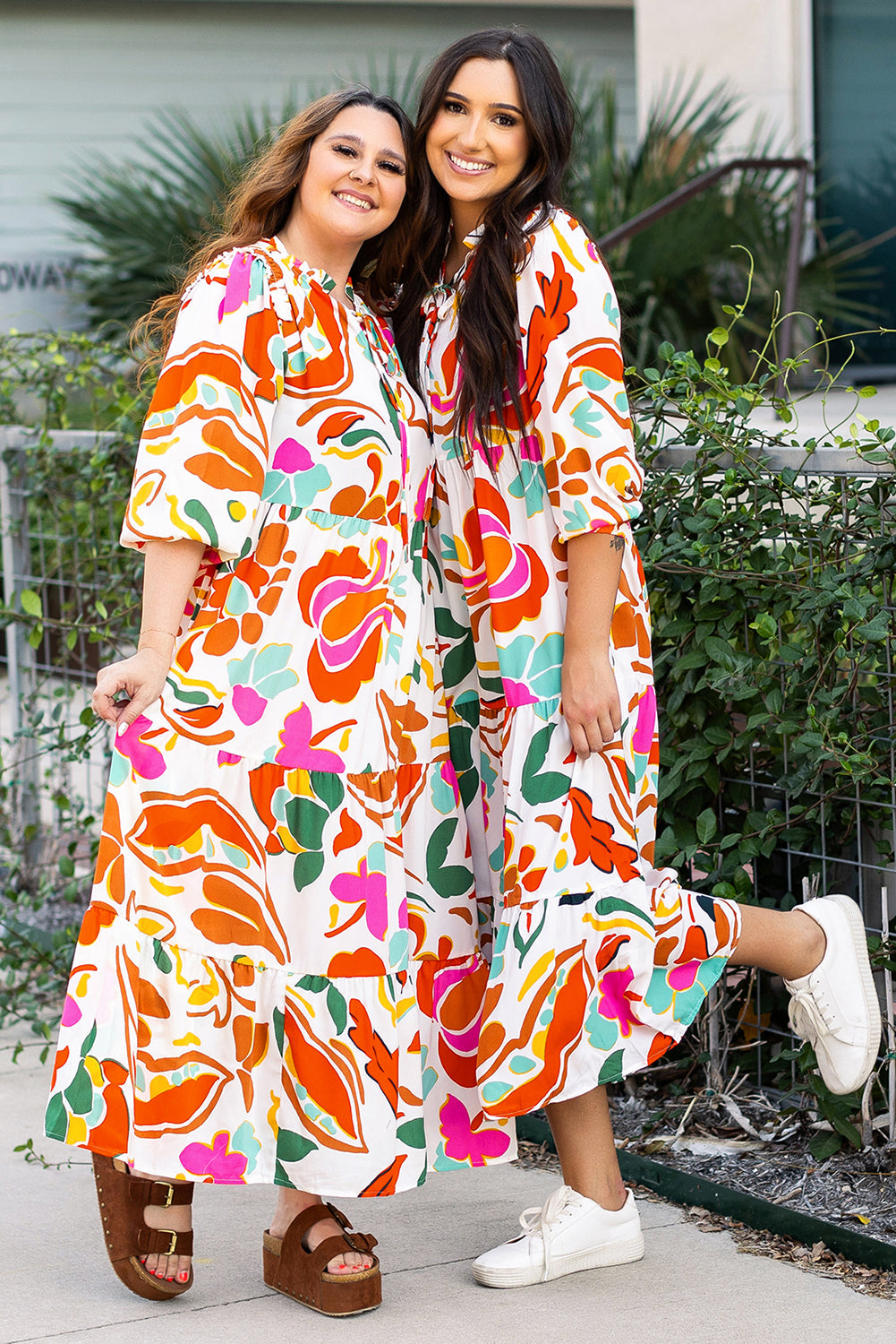 floral plus size dress