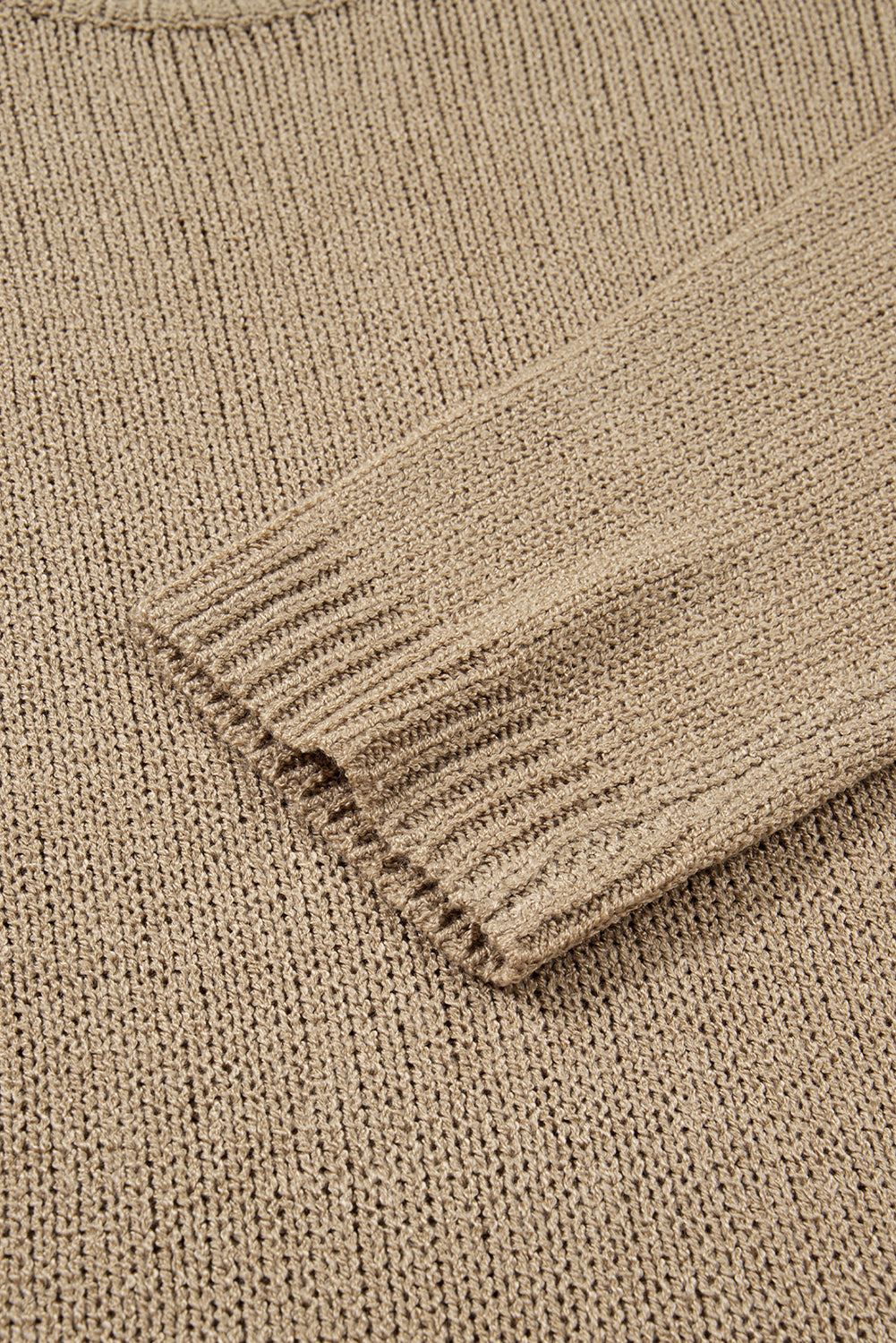 Pale Khaki Oversize Drop Shoulder Slouchy Sweater Dress