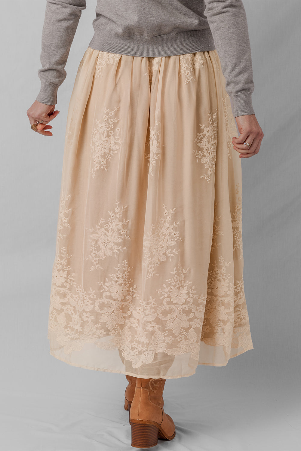 lace mesh skirt