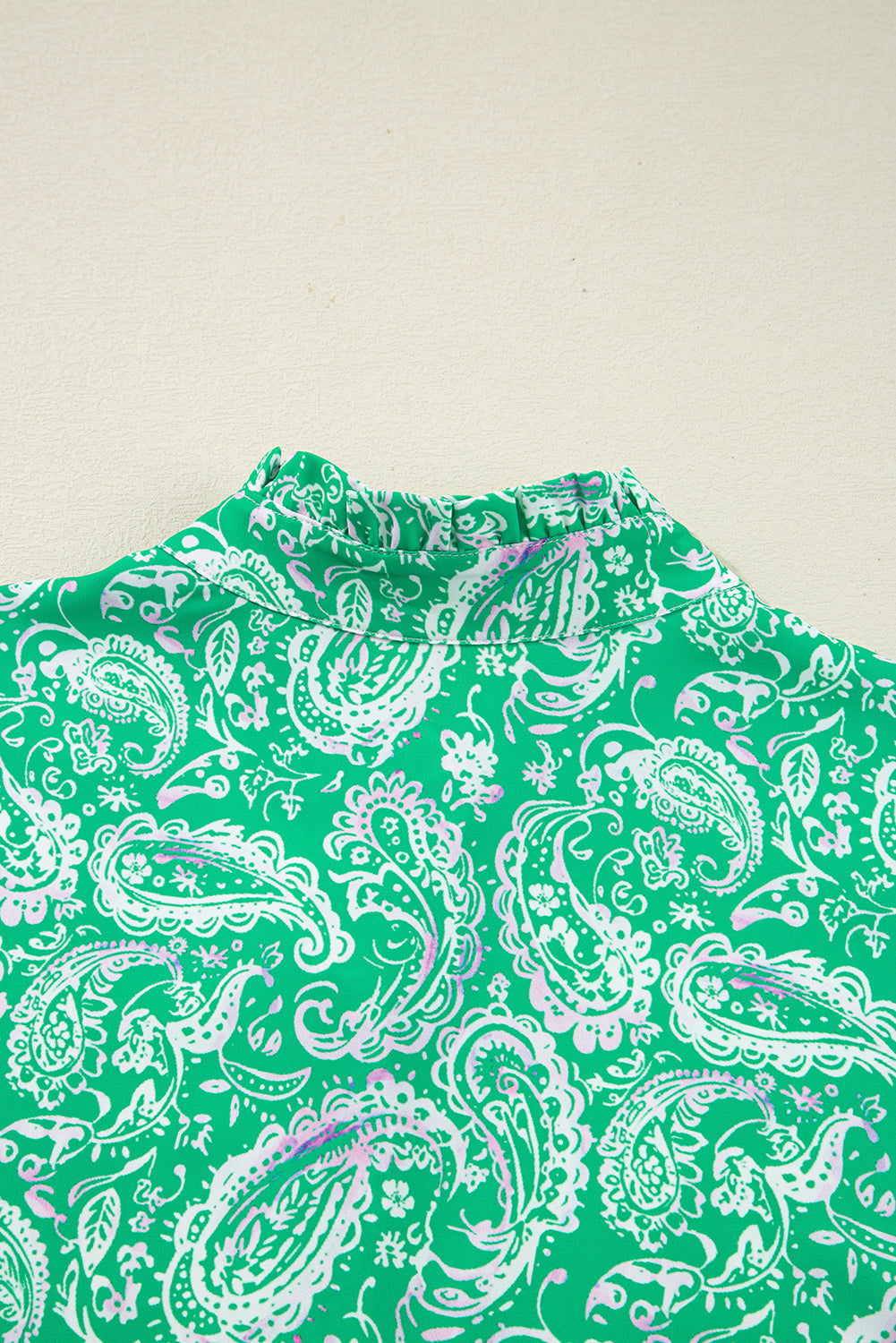 green paisley mini dress