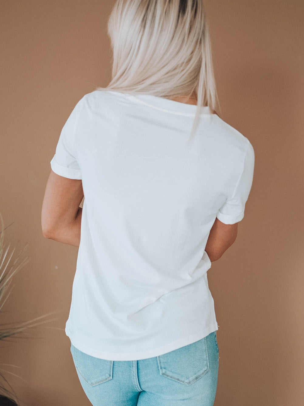 Leopard Embroidered White MAMA Graphic Tee
