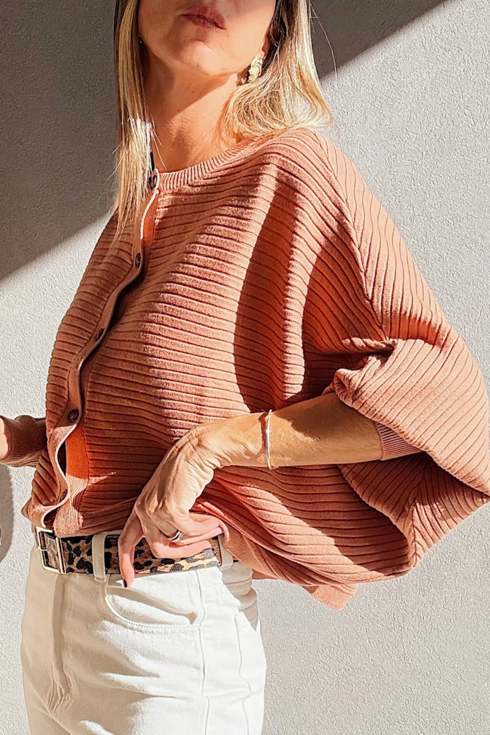 rib knit cardigan