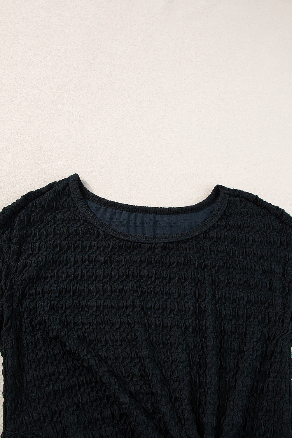 Simple Solid Long Sleeve Knit Dress