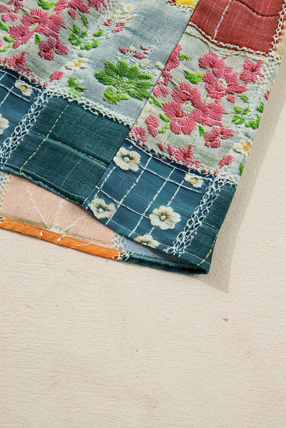 floral checkered dress