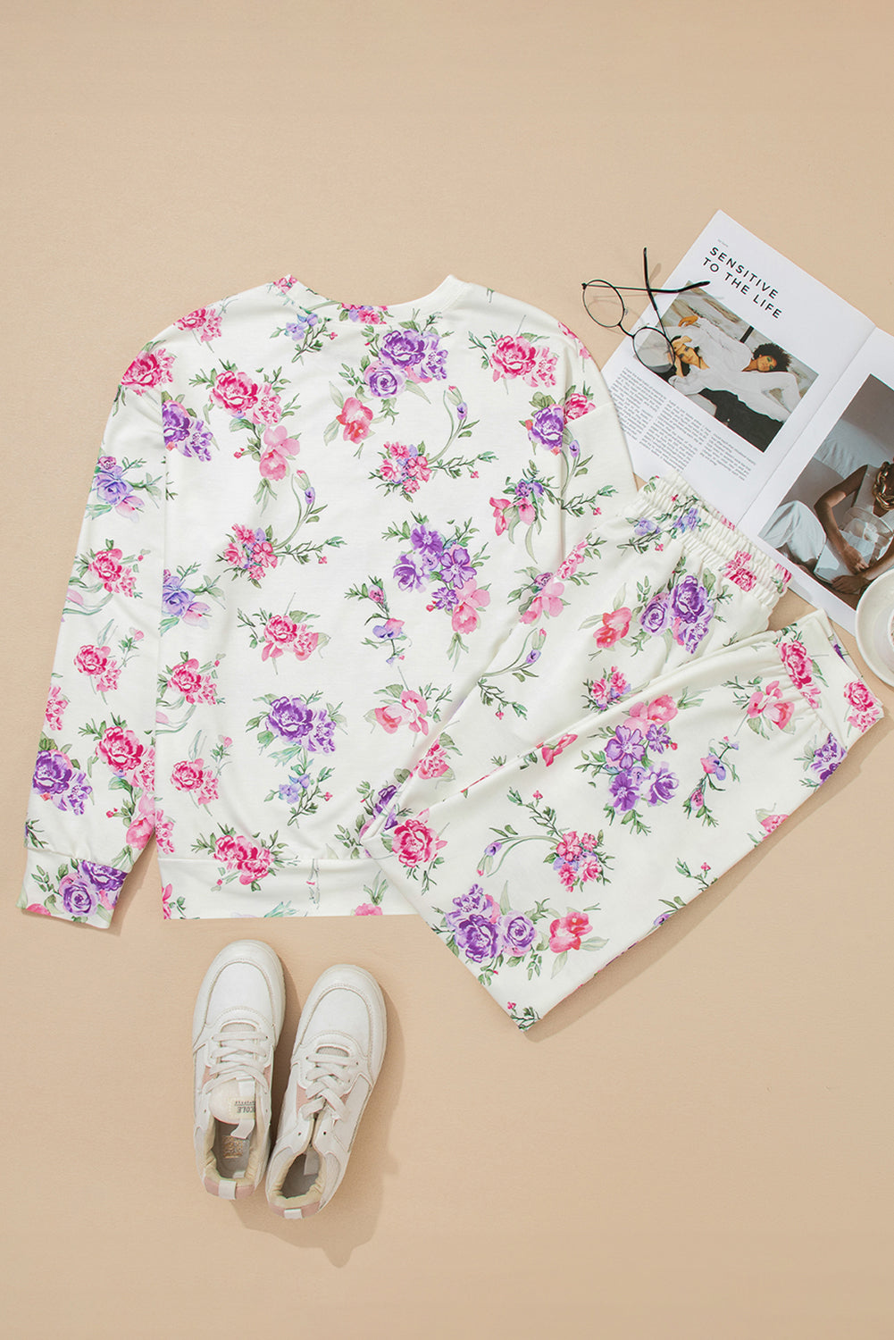 floral print lounge set