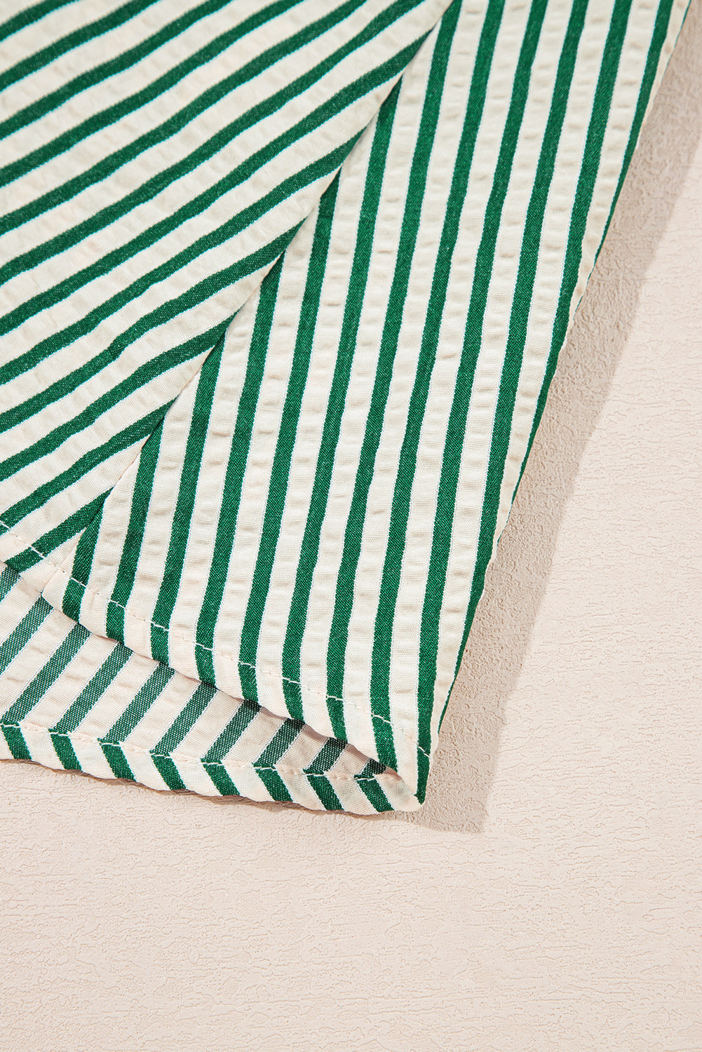 green stripe midi dress