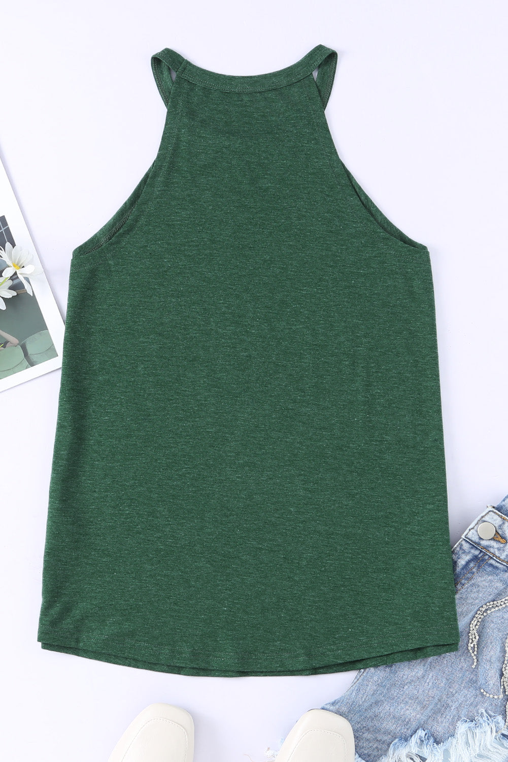 Knitted Halter Neck Tank Top for Women