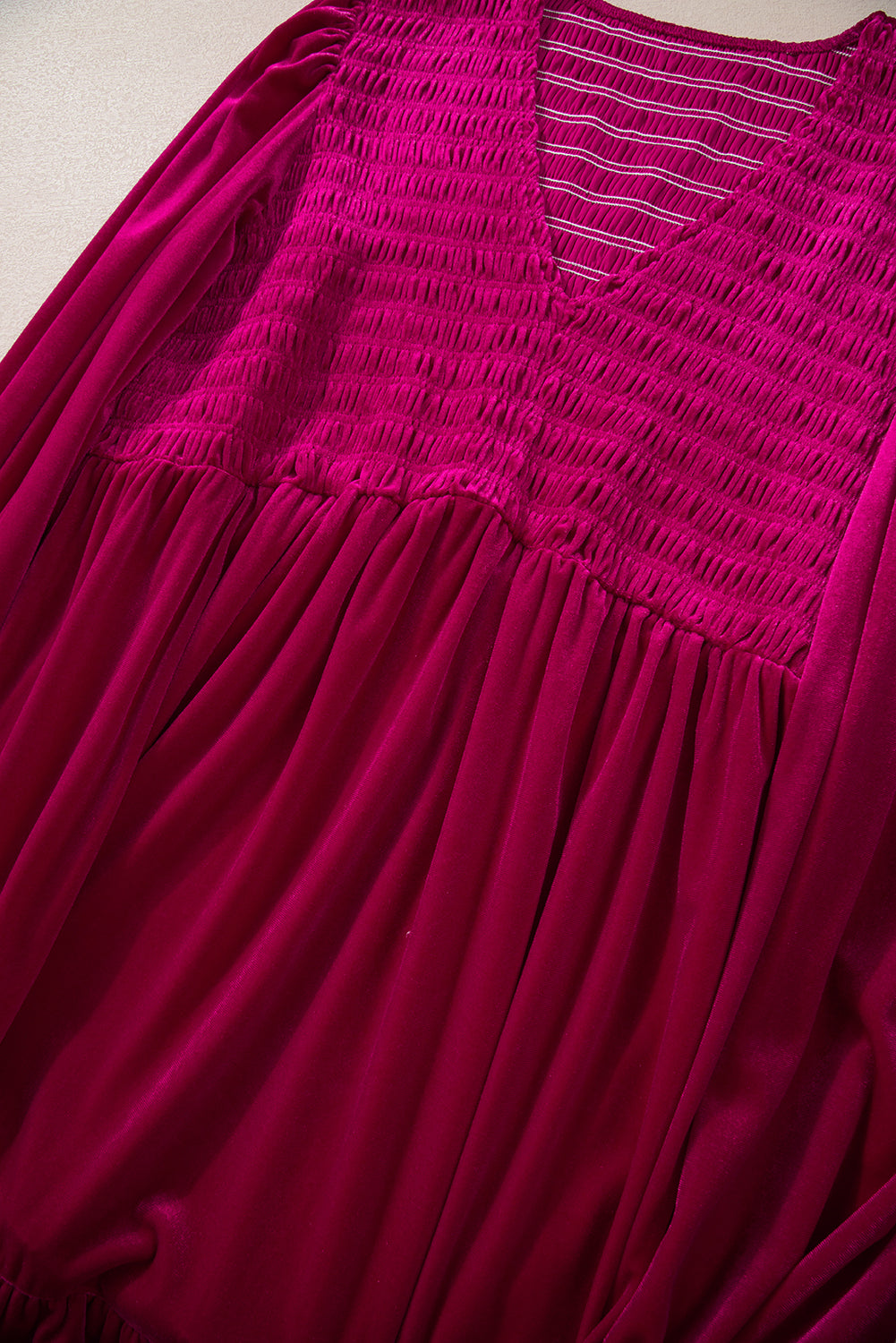 plus size smocked maxi dress