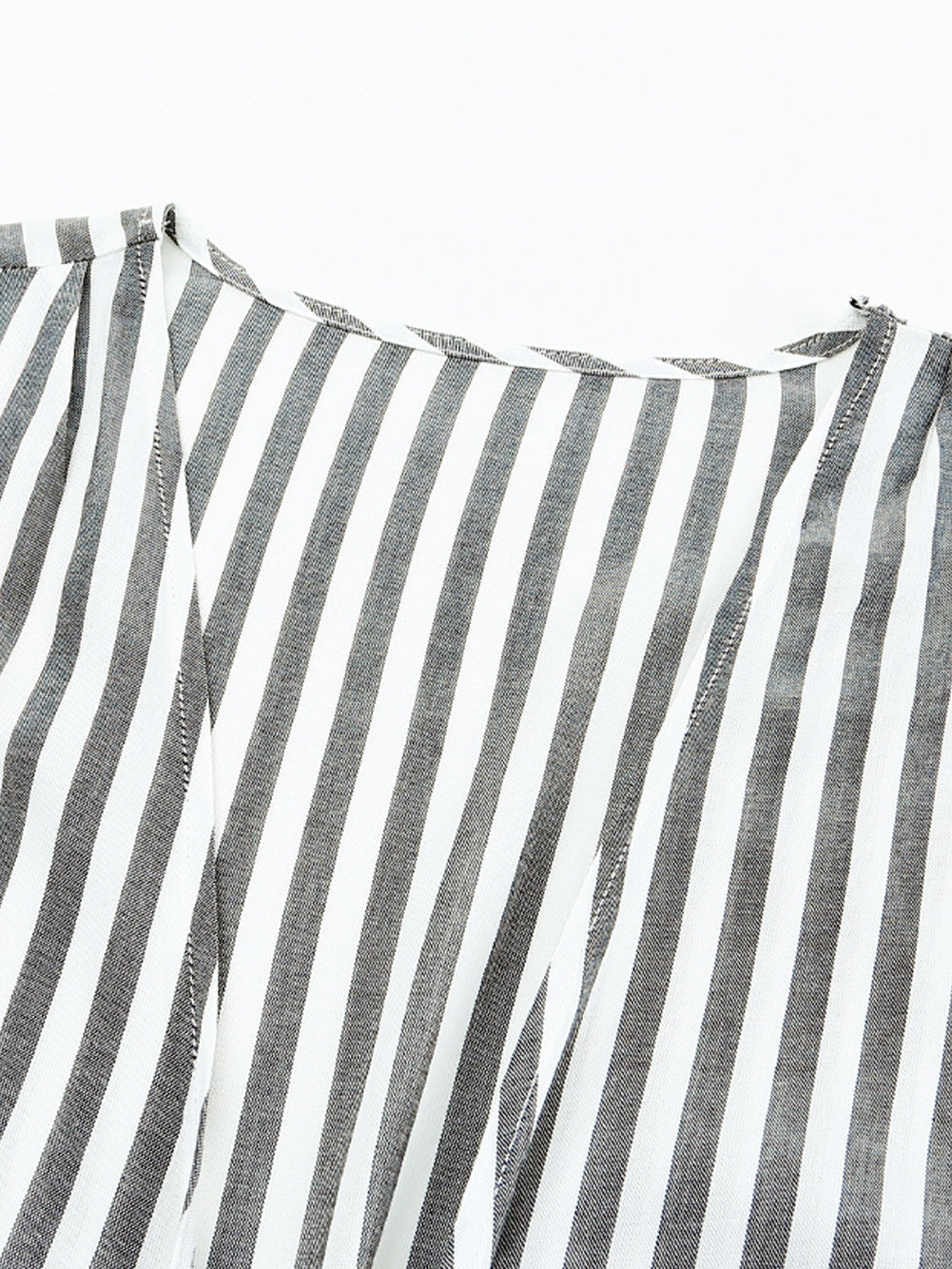 Check Print Buttons Lace-Up Shirt Dress