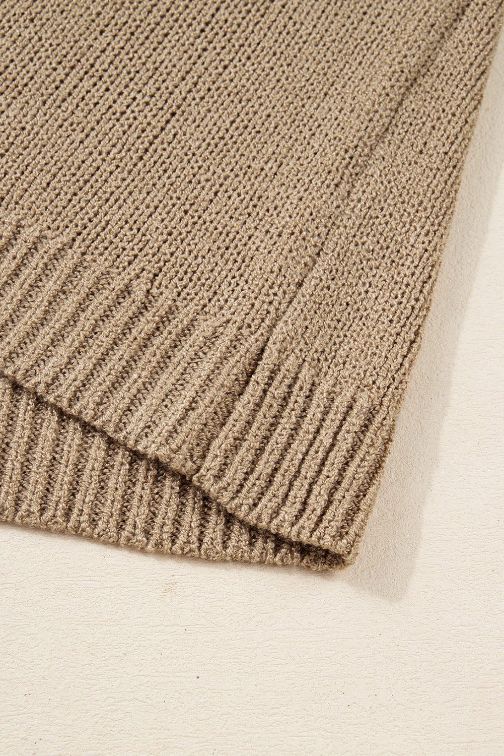 Pale Khaki Oversize Drop Shoulder Slouchy Sweater Dress