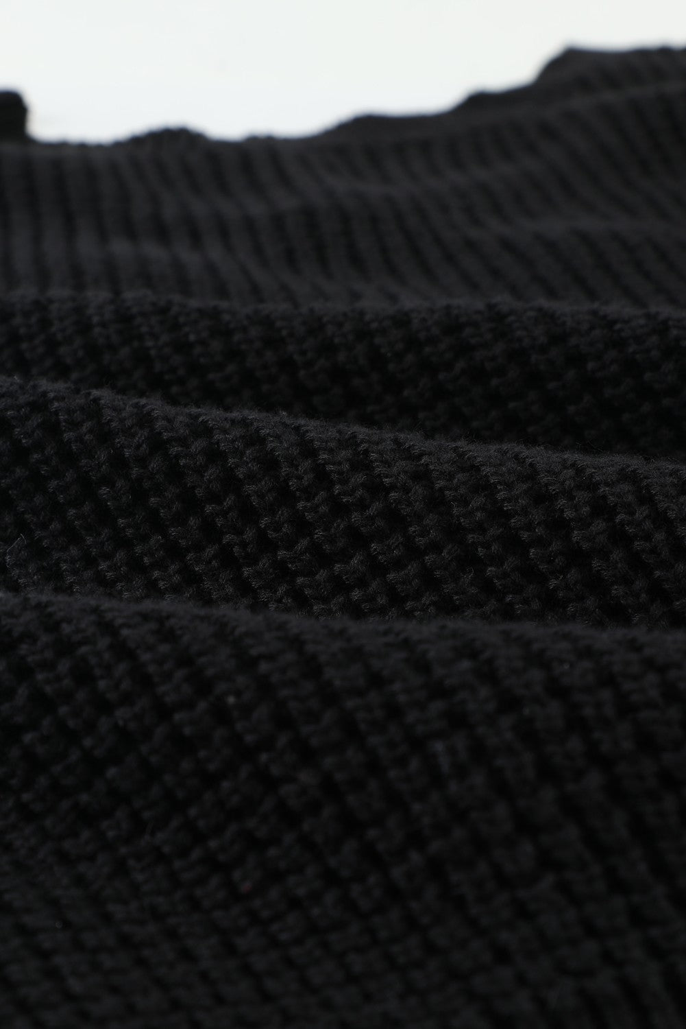 Black Cross Back Hollow-out Sweater