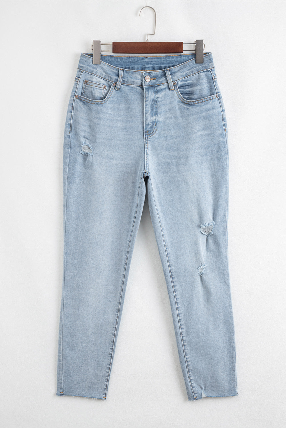 distressed skinny jeans