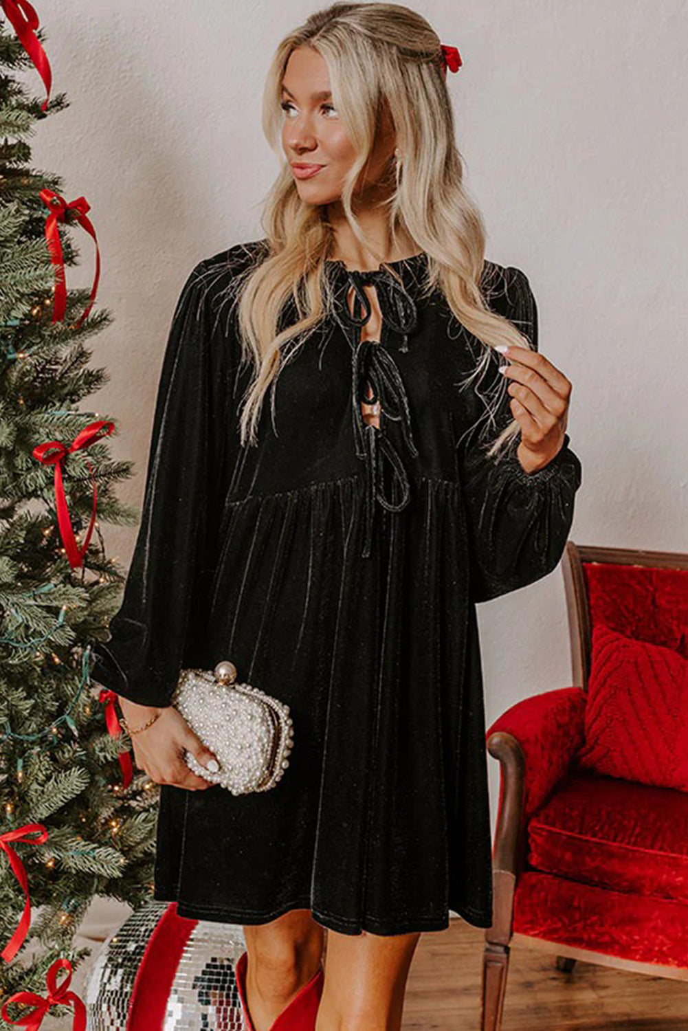 velvet mini dress