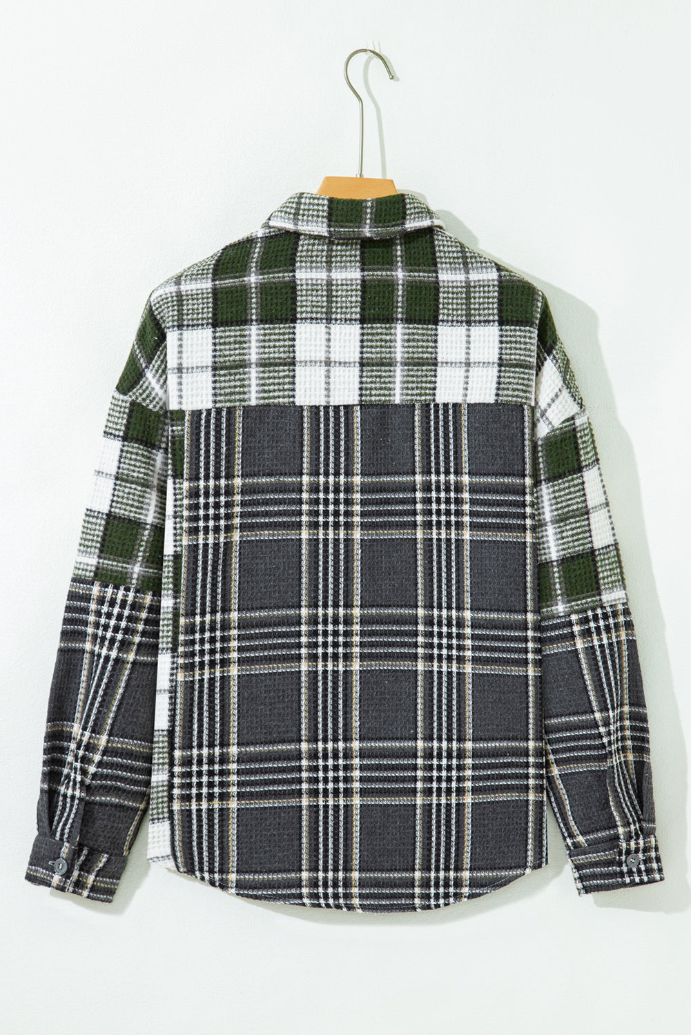 plaid print shacket