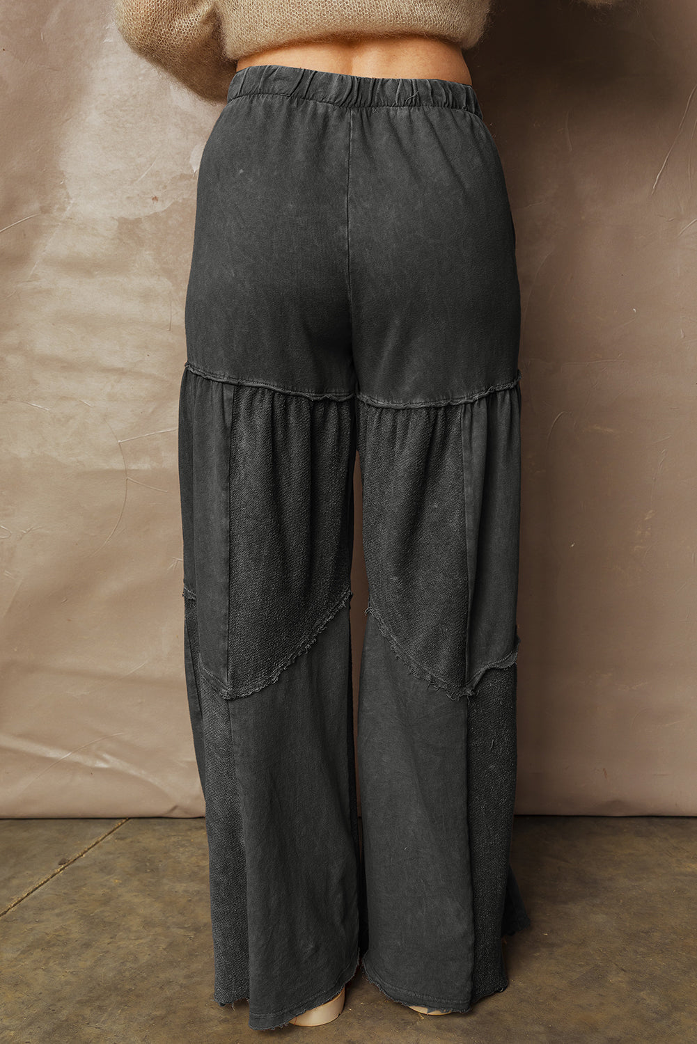 black wide leg pants