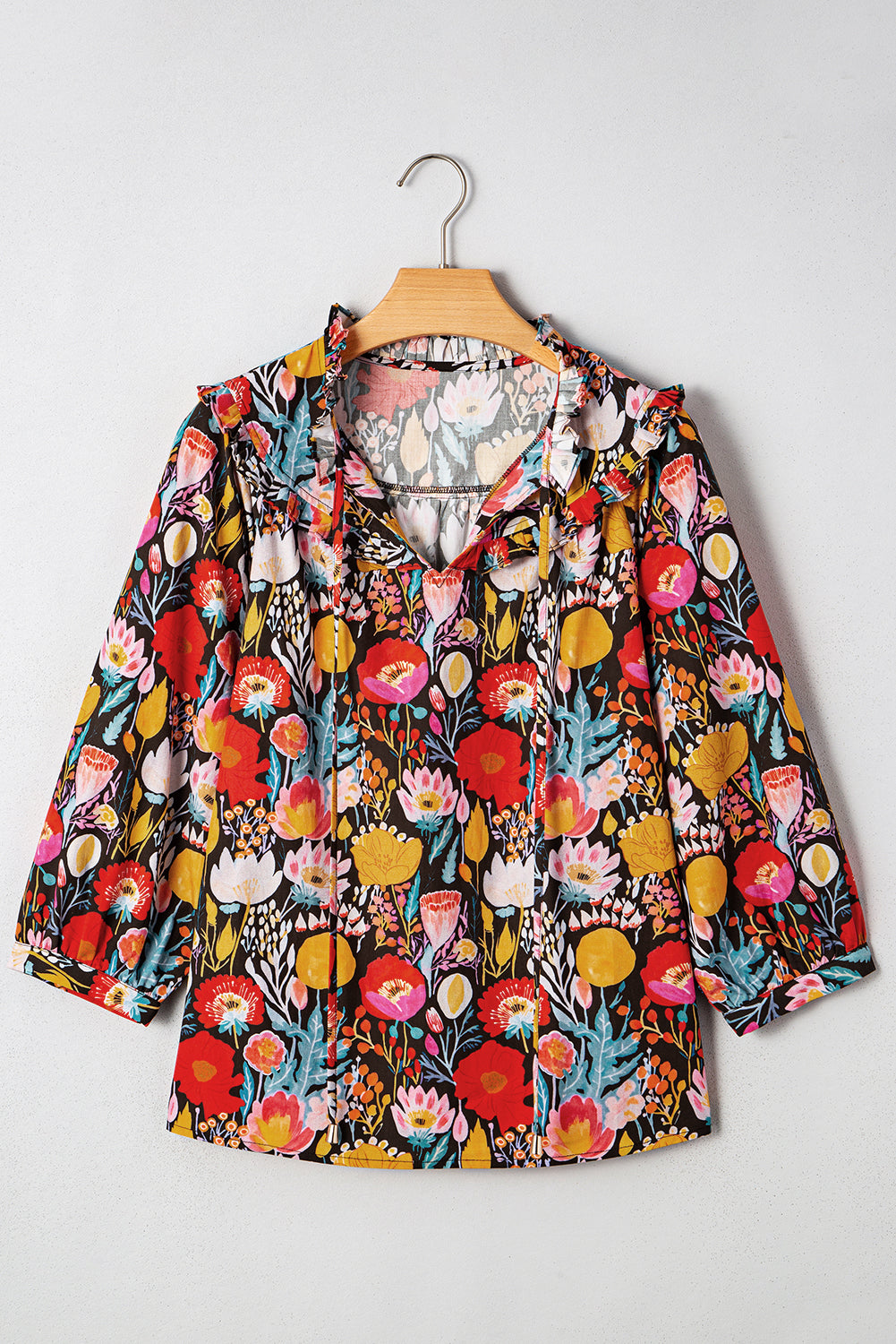 3 4 puff sleeve blouse