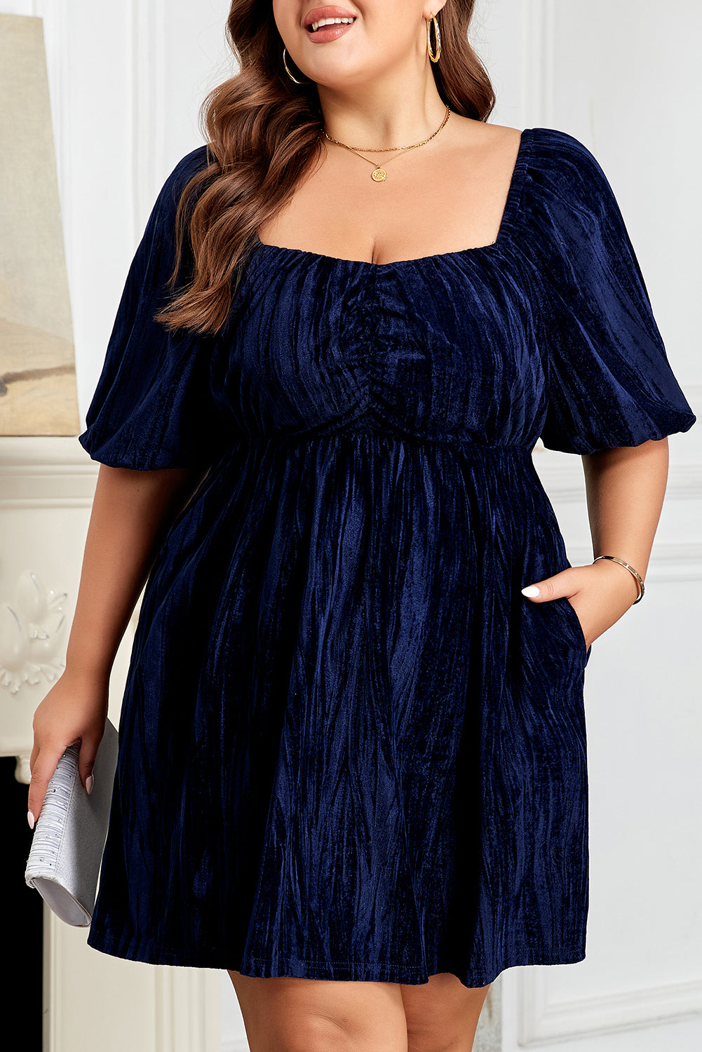 plus size velvet dress
