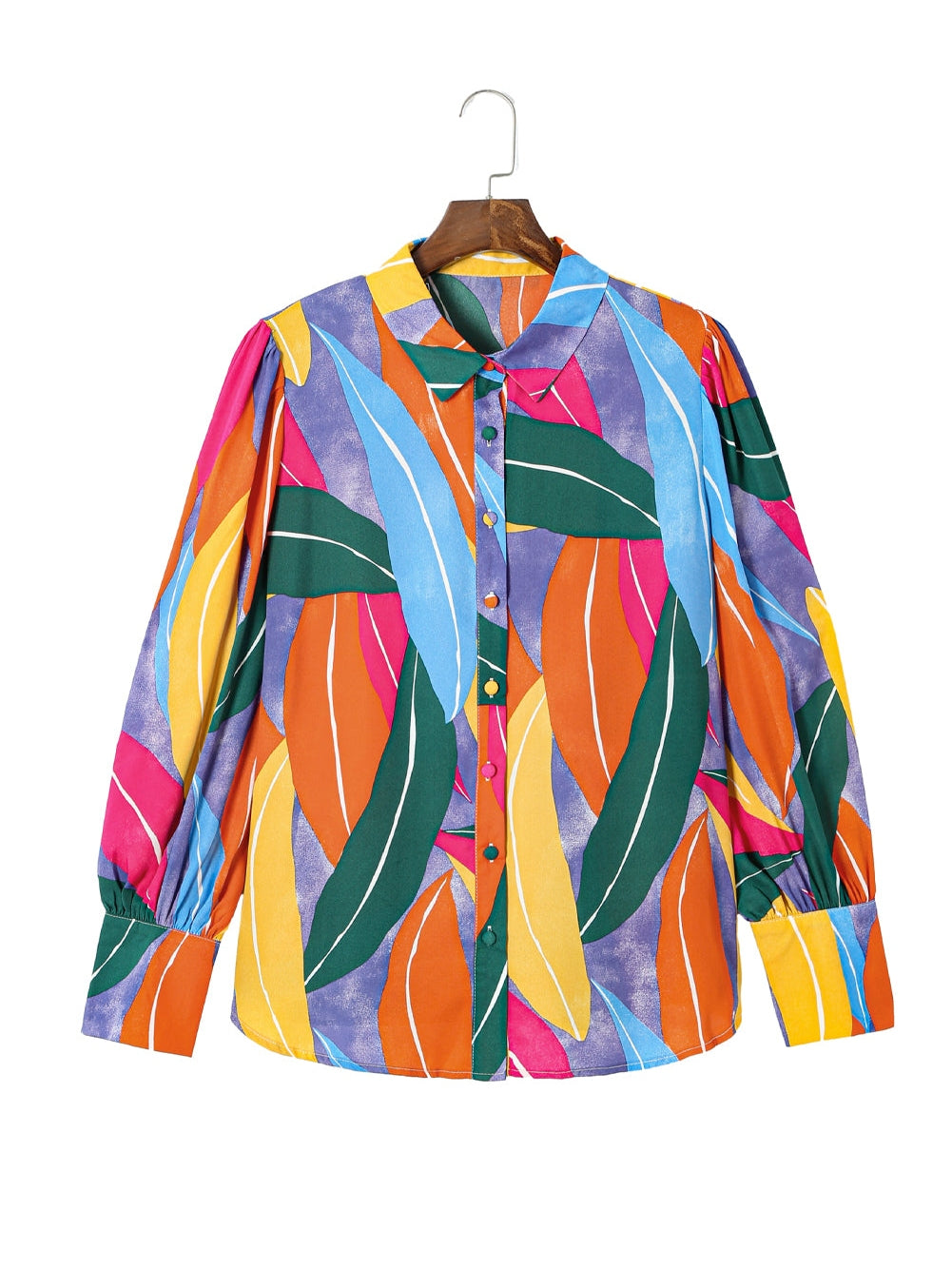 Multicolor Flora Print Plus Size Shirt