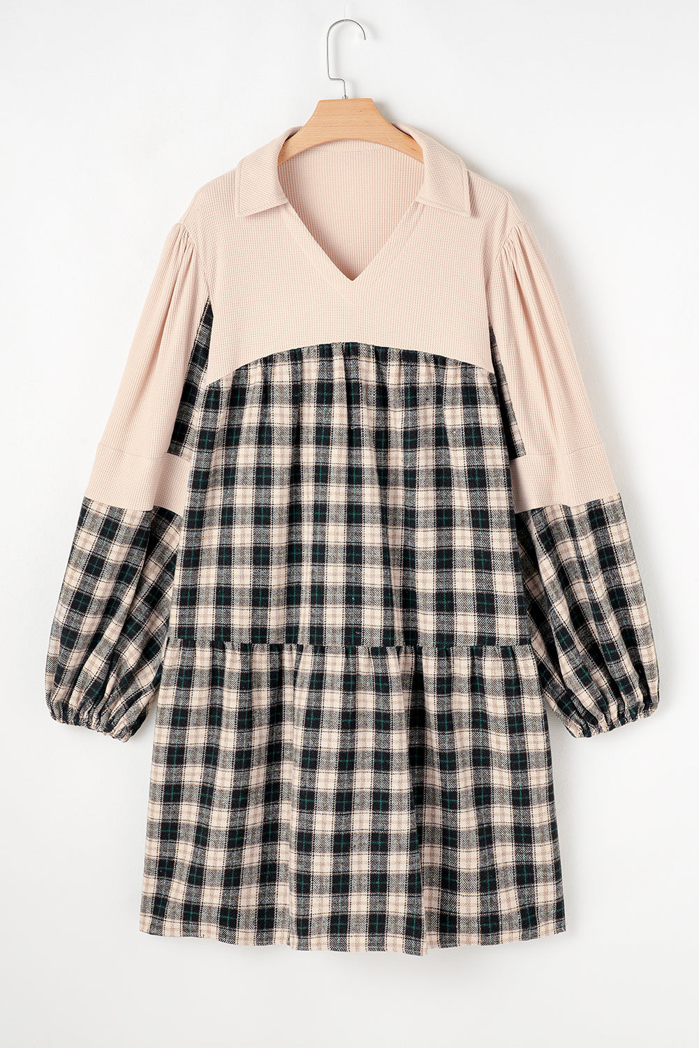 plaid plus size dress