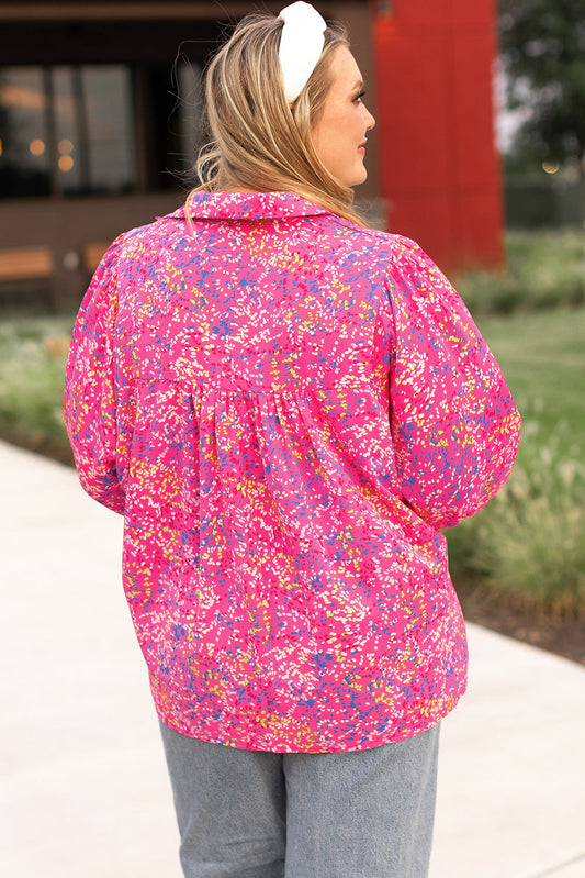 plus size floral blouse