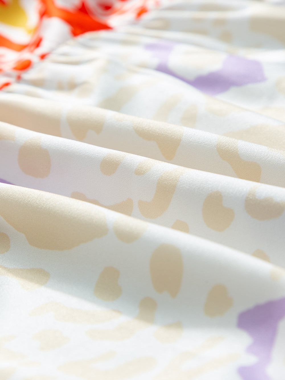 Leopard Print V-Neck Plus Size Babydoll Dress