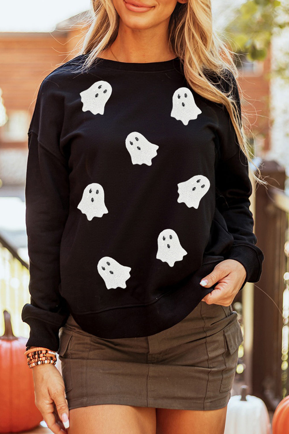 halloween graphic sweatshirt