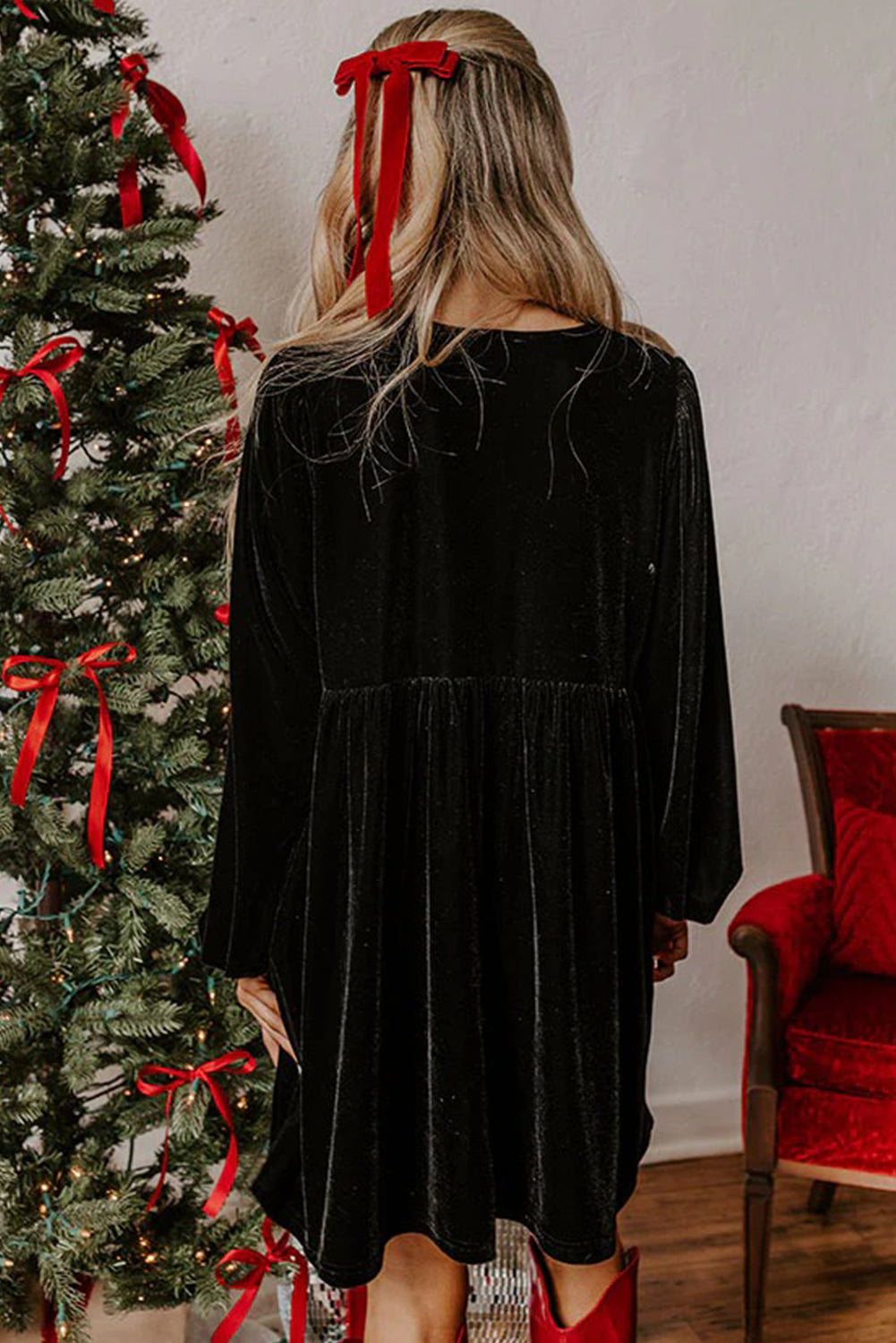 velvet mini dress