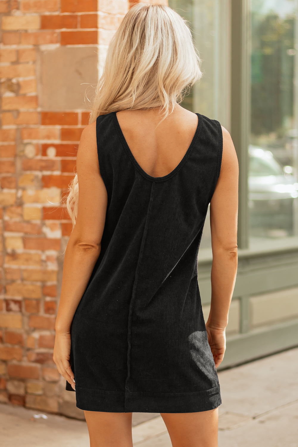 corduroy sleeveless dress