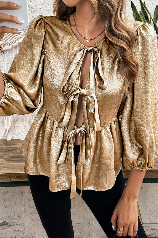 Ruffle Hem Blouse
