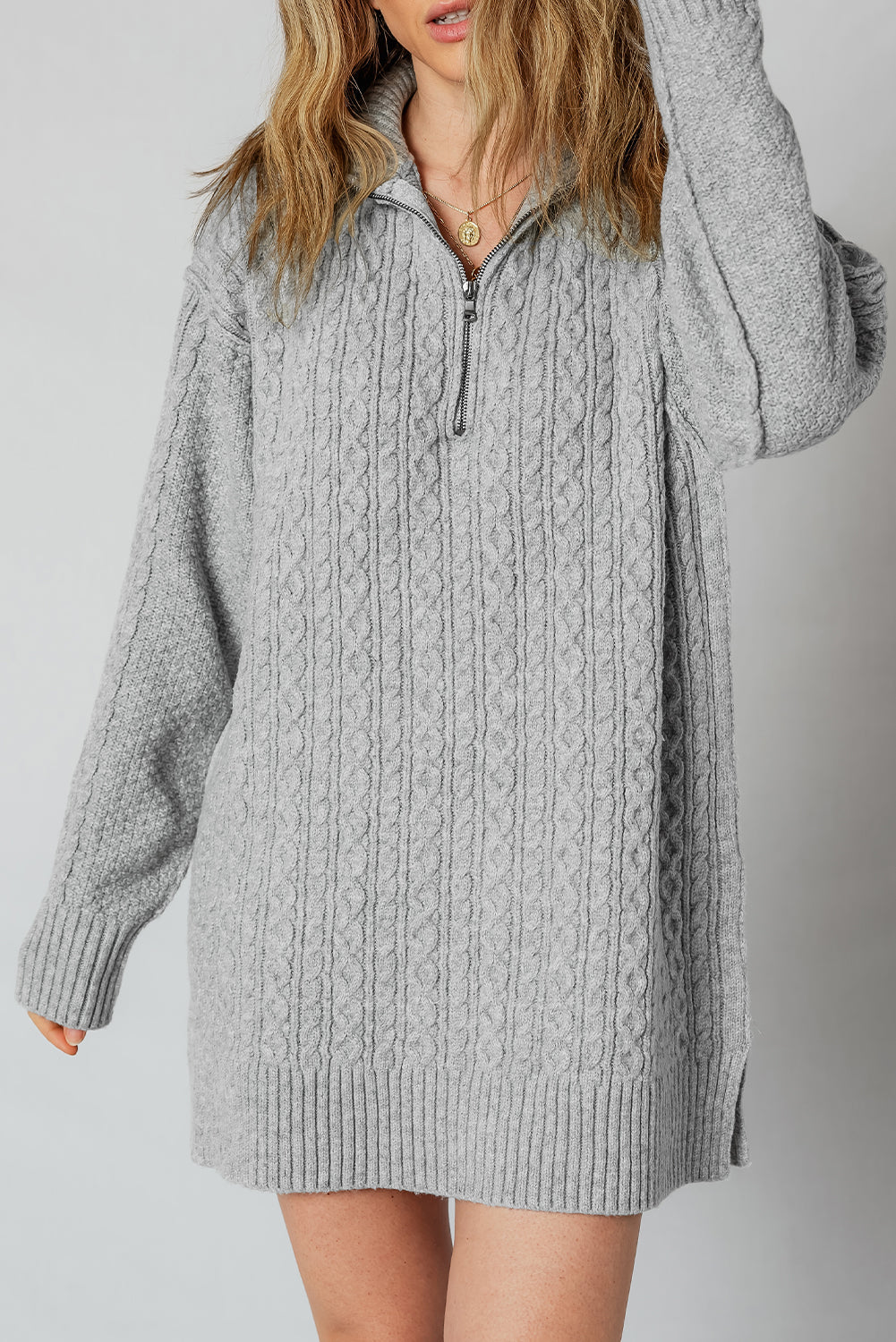 cable knit sweater dress