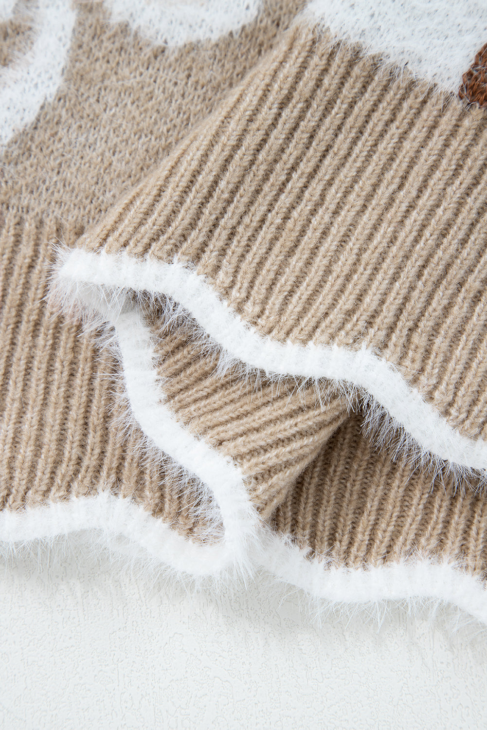 scalloped v neck sweater