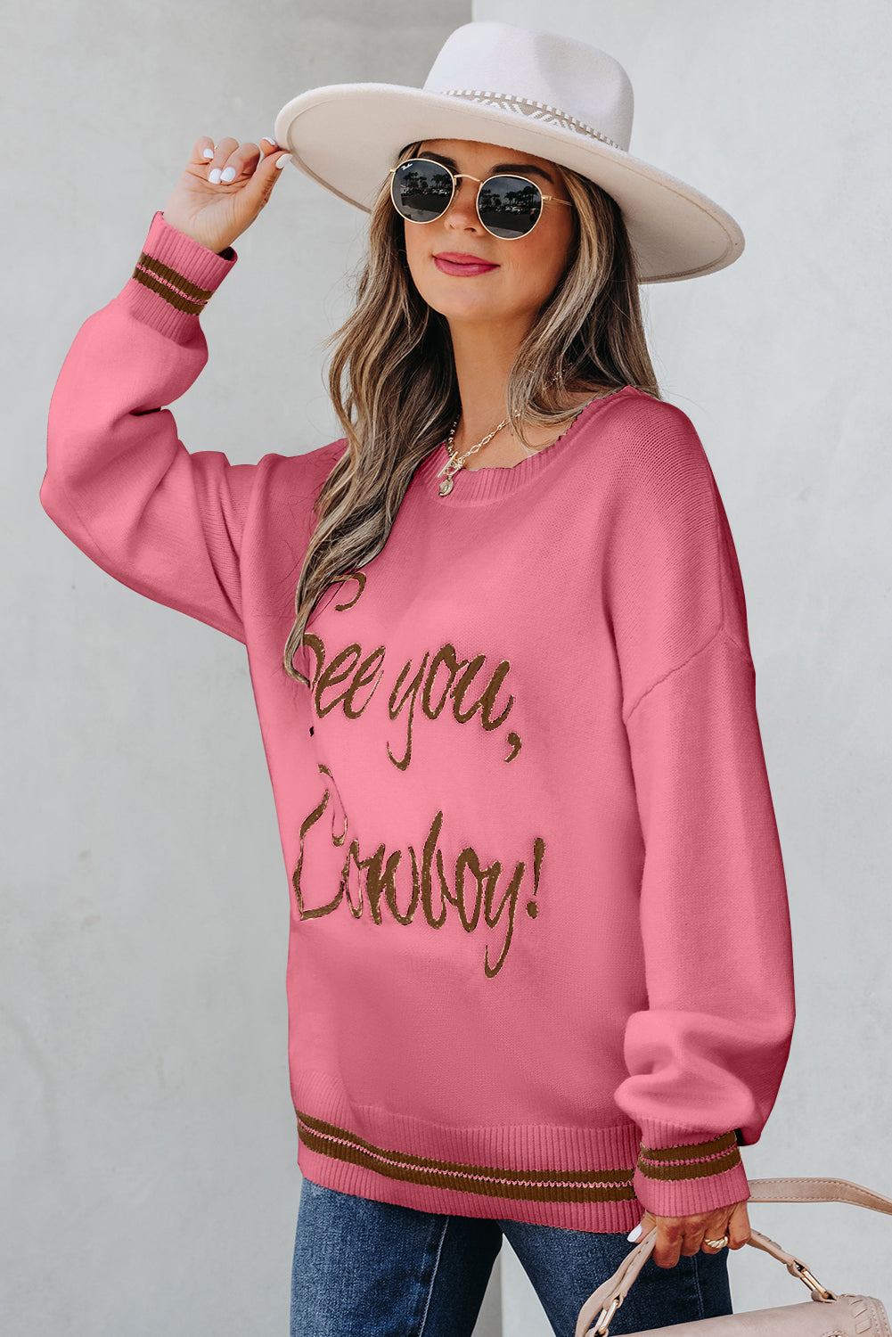 western graphic sweater