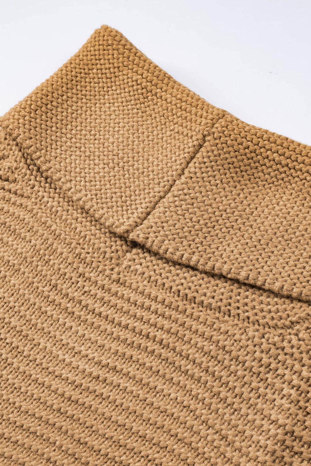 Khaki Warm and Cozy Turtleneck Sweater with Long Sleeves