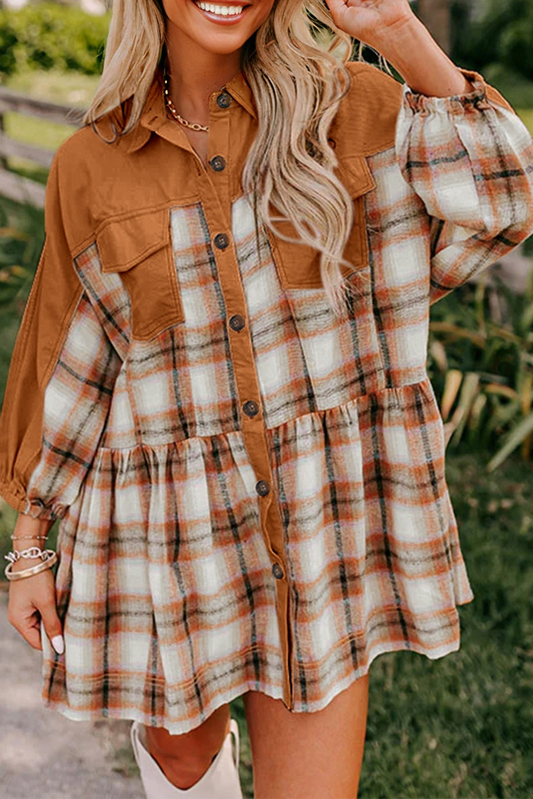 plaid shirt dress
