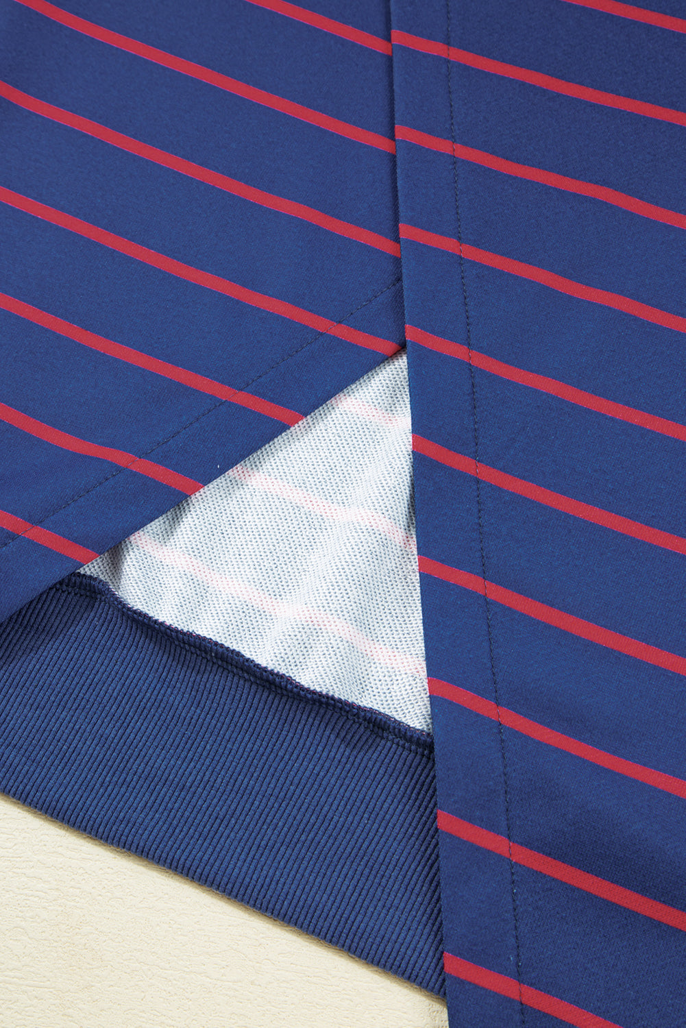 stripe print sweatshirt